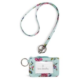 Lanyard & Iconic Zip ID Case in Water Boutique